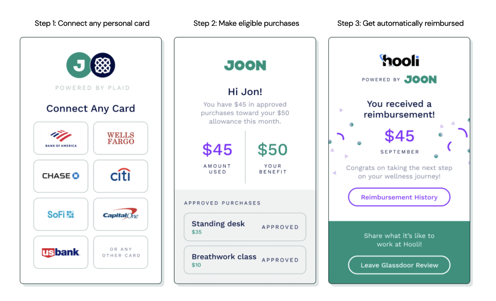 Employer platform to reimburse employees